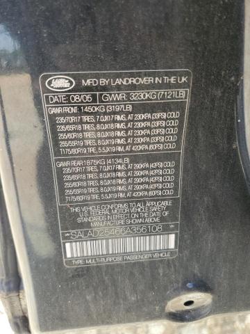 2006 LAND ROVER LR3 SE  