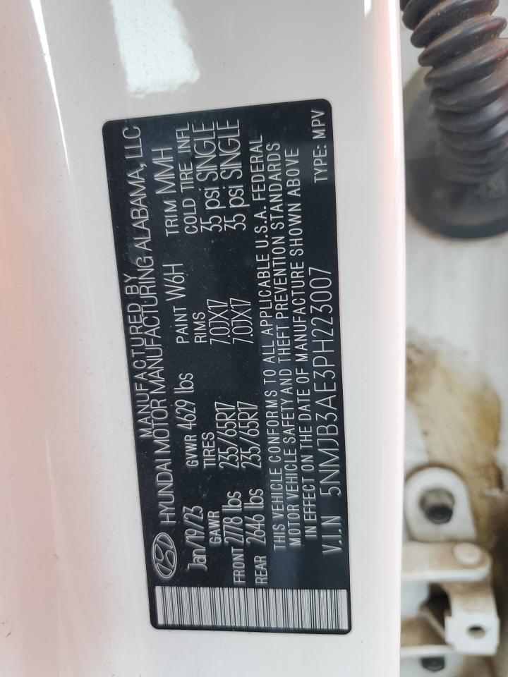 5NMJB3AE3PH223007 2023 Hyundai Tucson Sel