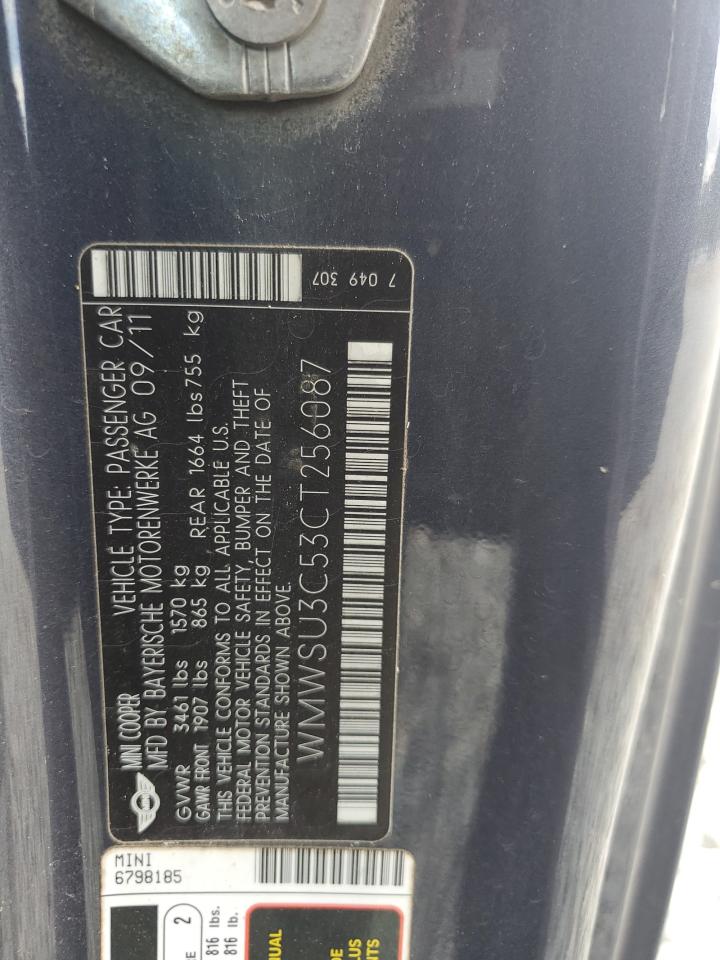 WMWSU3C53CT256087 2012 Mini Cooper