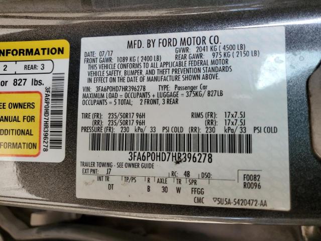 2017 FORD FUSION SE  