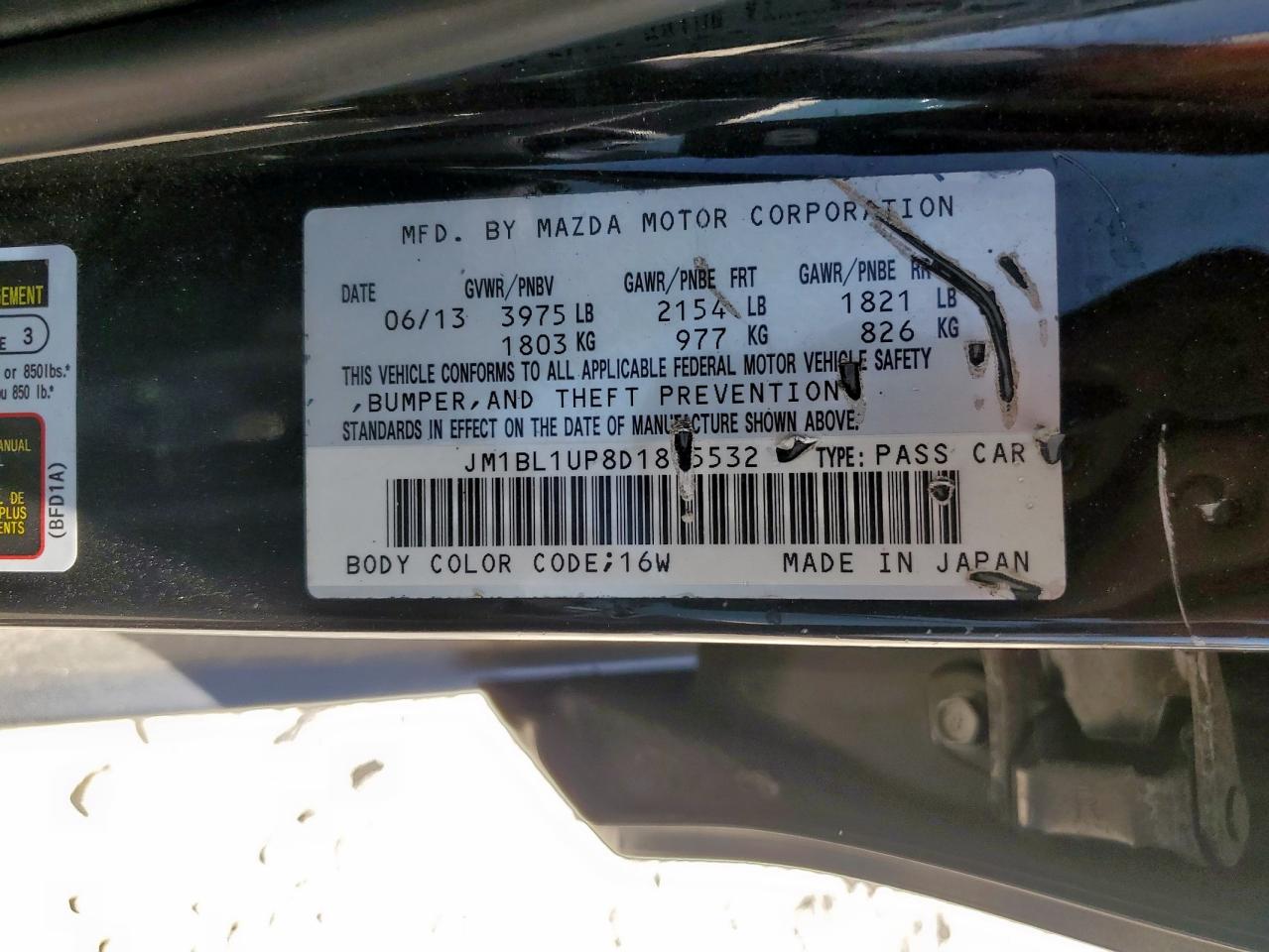 2013 Mazda 3 I VIN: JM1BL1UP8D1845532 Lot: 67264695