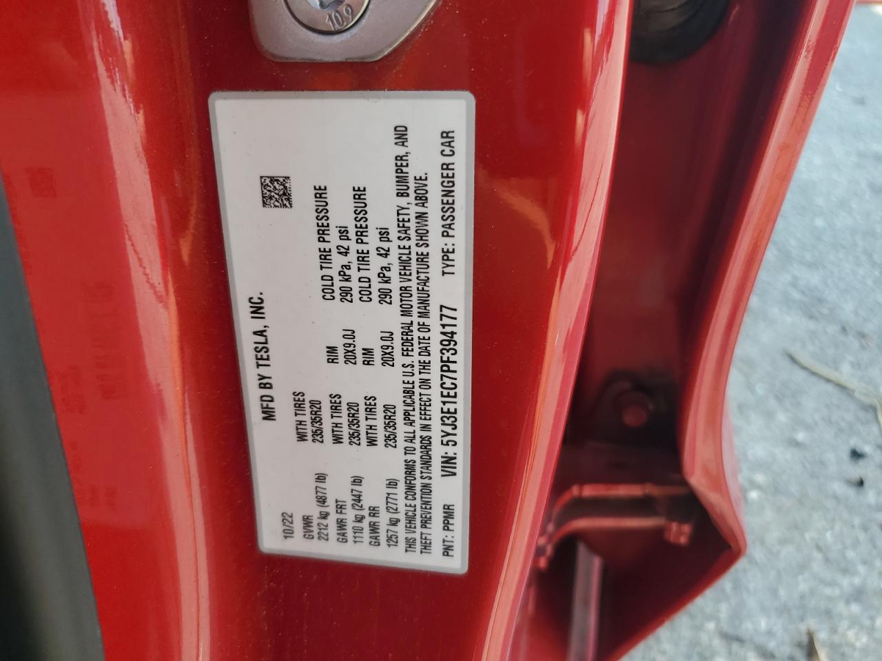 2023 Tesla Model 3 VIN: 5YJ3E1EC7PF394177 Lot: 68033145