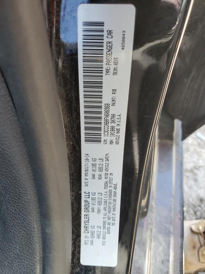 2015 Chrysler 200 Limited VIN: 1C3CCCAB0FN606968 Lot: 68854355