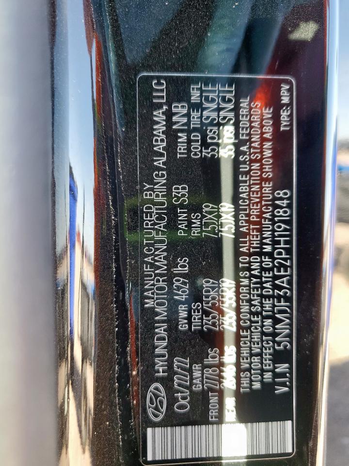 2023 Hyundai Tucson Sel VIN: 5NMJF3AE2PH191848 Lot: 69394695