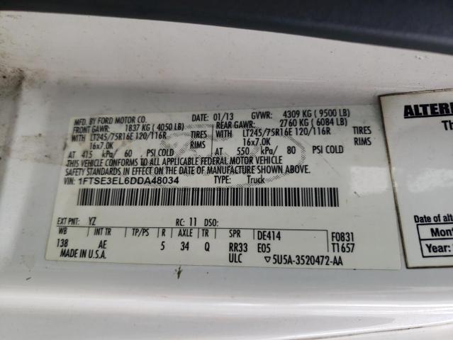 2013 FORD ECONOLINE E350 SUPER DUTY VAN  