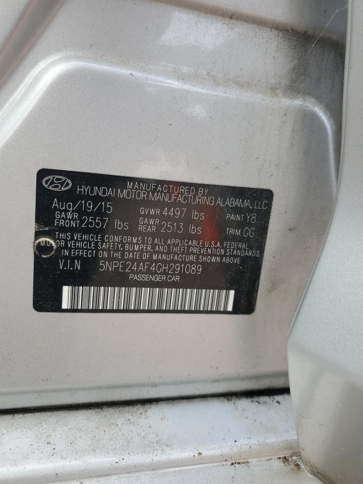 2016 Hyundai Sonata Se VIN: 5NPE24AF4GH291089 Lot: 67706535