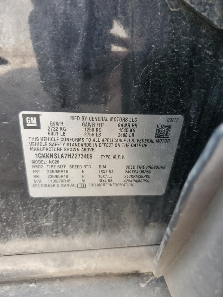 2017 GMC Acadia Sle VIN: 1GKKNSLA7HZ273409 Lot: 69520405