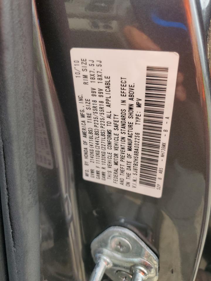 2011 Acura Rdx Technology VIN: 5J8TB2H58BA002256 Lot: 67576585