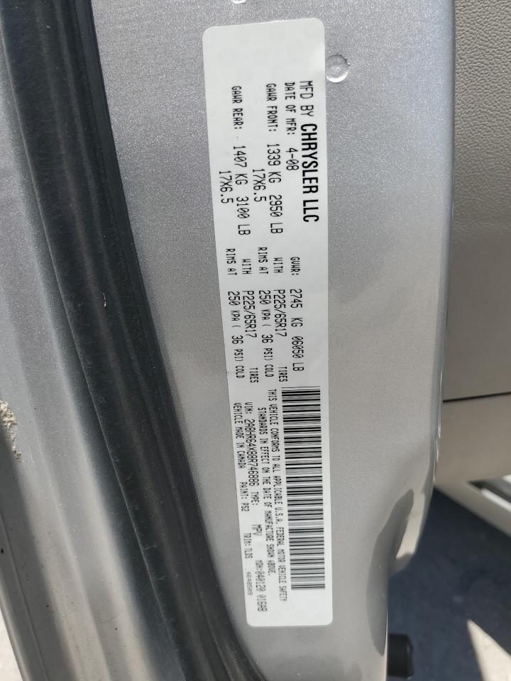 2008 Chrysler Town & Country Limited VIN: 2A8HR64X88R746886 Lot: 69016785