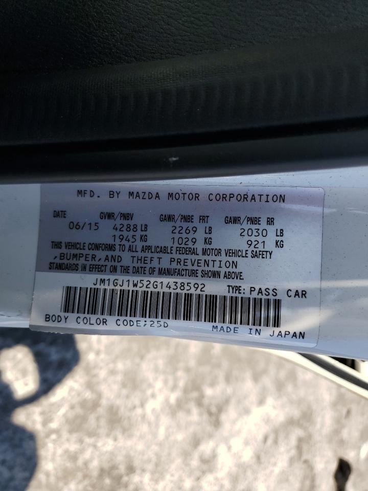 JM1GJ1W52G1438592 2016 Mazda 6 Grand Touring