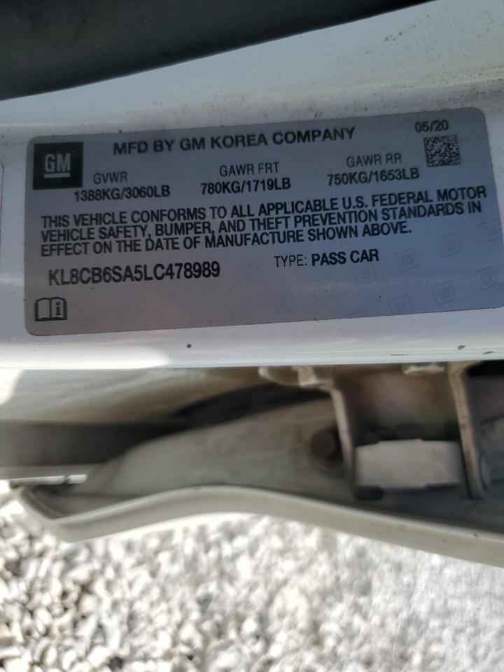 2020 Chevrolet Spark Ls VIN: KL8CB6SA5LC478989 Lot: 69385665