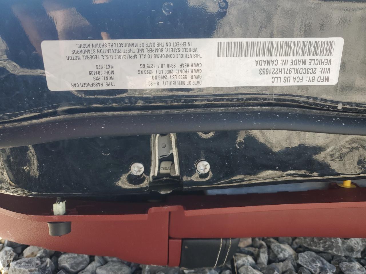 2020 Dodge Charger Srt Hellcat VIN: 2C3CDXL97LH221653 Lot: 70218225