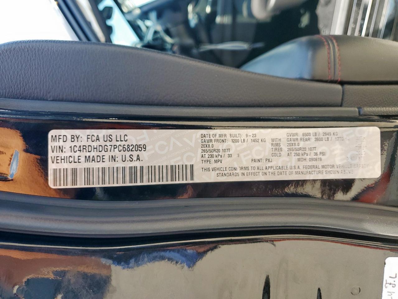 2023 Dodge Durango Gt VIN: 1C4RDHDG7PC682059 Lot: 69684205