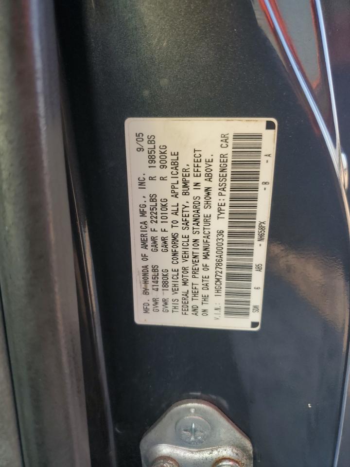 2006 Honda Accord Ex VIN: 1HGCM72786A000336 Lot: 70259945