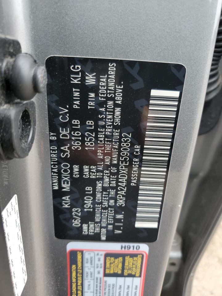 2023 Kia Rio Lx VIN: 3KPA24ADXPE590832 Lot: 69240345