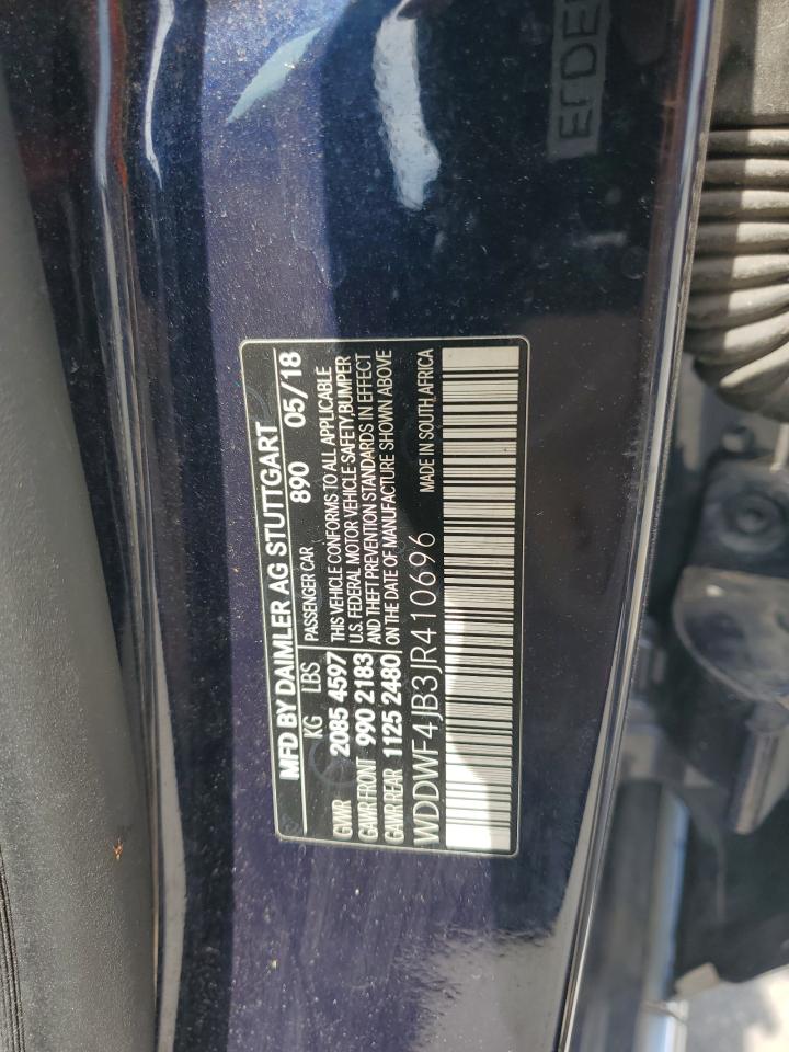 2018 Mercedes-Benz C 300 VIN: WDDWF4JB3JR410696 Lot: 67563265