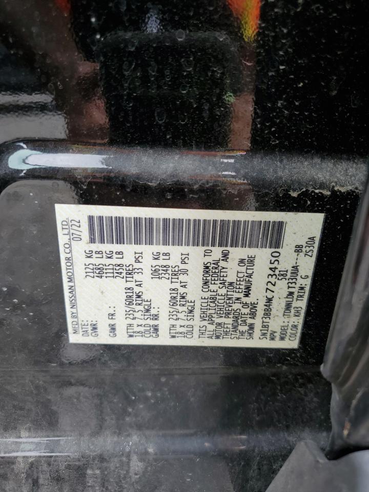 2022 Nissan Rogue Sv VIN: 5N1BT3BB4NC723450 Lot: 69636895