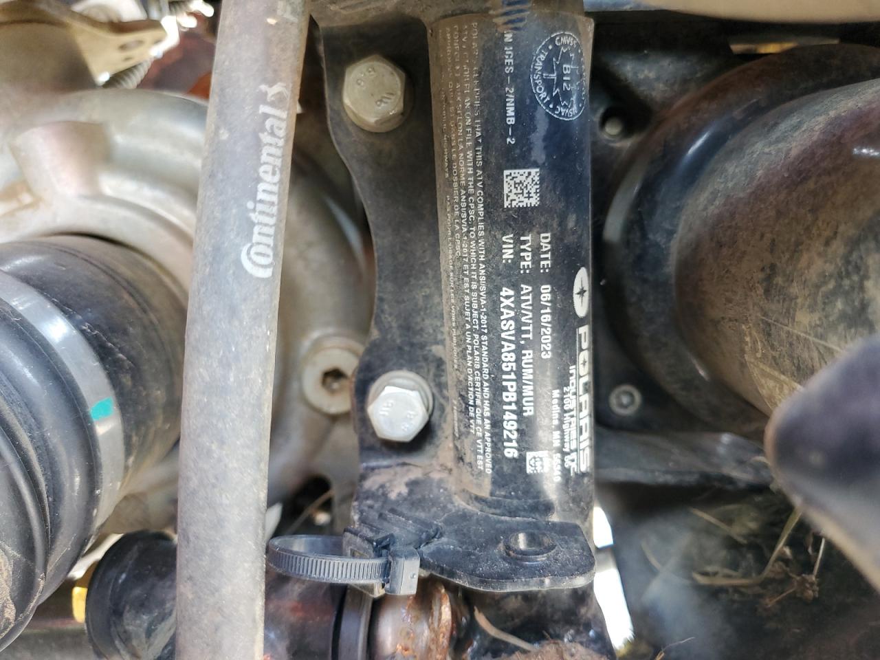 2023 Polaris Scrambler 850 Ho Ef VIN: 4XASVA851PB149216 Lot: 68027405