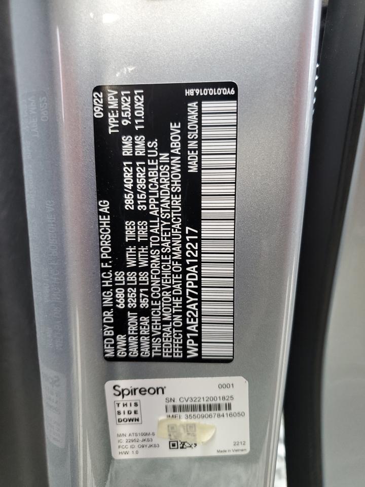 2023 Porsche Cayenne E-Hybrid VIN: WP1AE2AY7PDA12217 Lot: 70661195