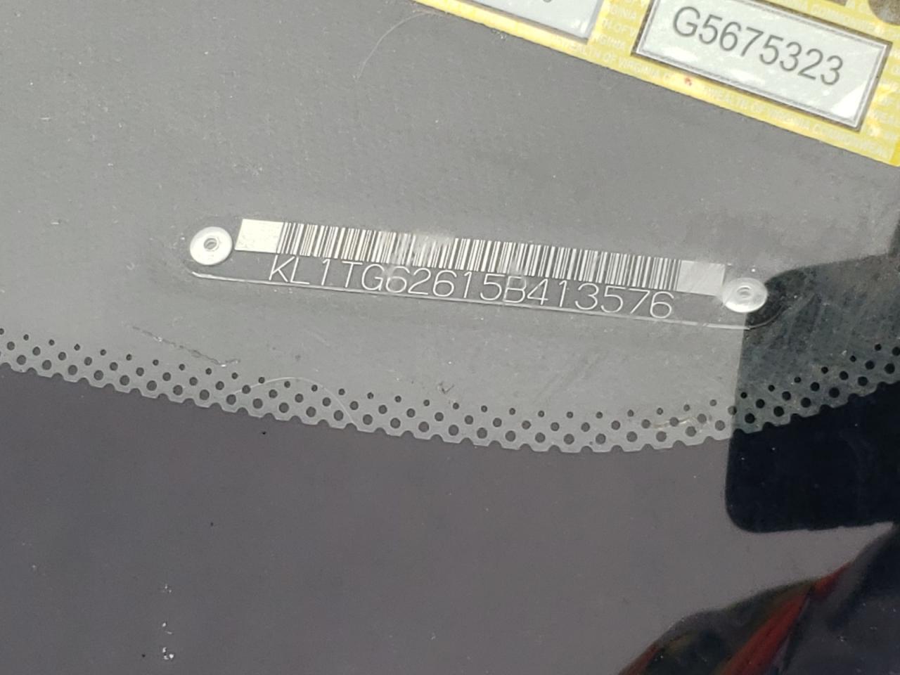 2005 Chevrolet Aveo Lt VIN: KL1TG62615B413576 Lot: 67797175