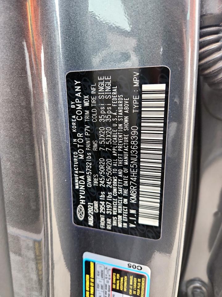 2022 Hyundai Palisade Calligraphy VIN: KM8R74HE5NU368390 Lot: 70899115