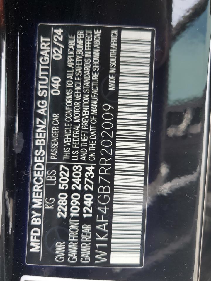 2024 Mercedes-Benz C 300 VIN: W1KAF4GB7RR202009 Lot: 67793415