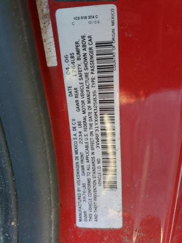 2006 VOLKSWAGEN NEW BEETLE CONVERTIBLE OPTION PACKAGE 1  