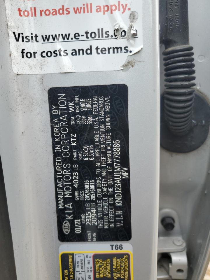 2021 Kia Soul Lx VIN: KNDJ23AU1M7778886 Lot: 68345405