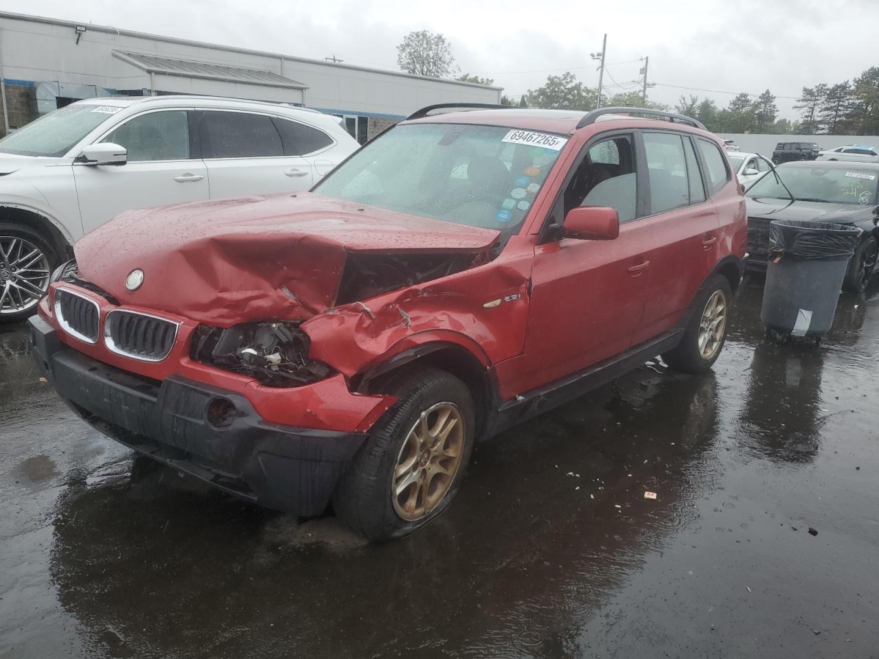 2004 BMW X3 2.5I red null gas WBXPA73464WC38561 photo #1