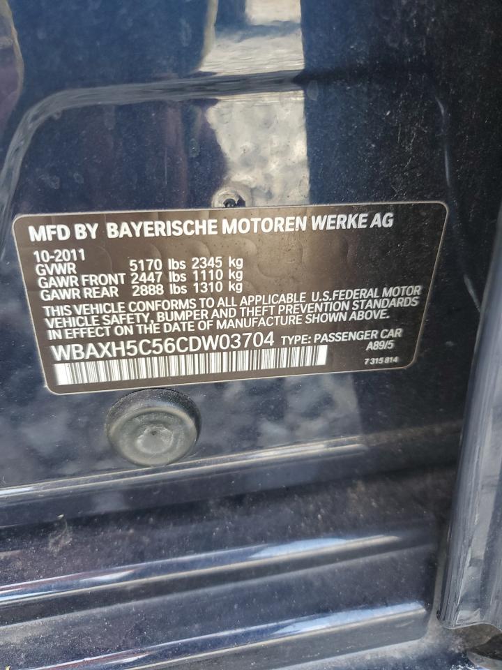 2012 BMW 528 Xi VIN: WBAXH5C56CDW03704 Lot: 69214125