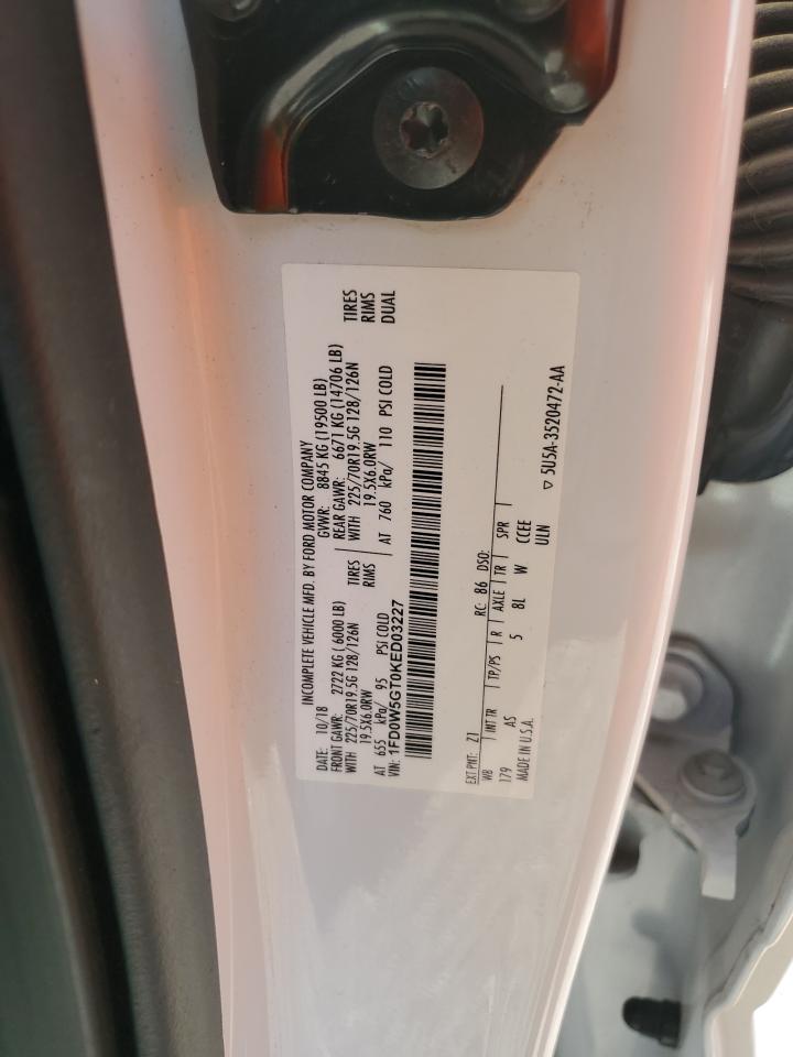 2019 Ford F550 Super Duty VIN: 1FD0W5GT0KED03227 Lot: 68230575