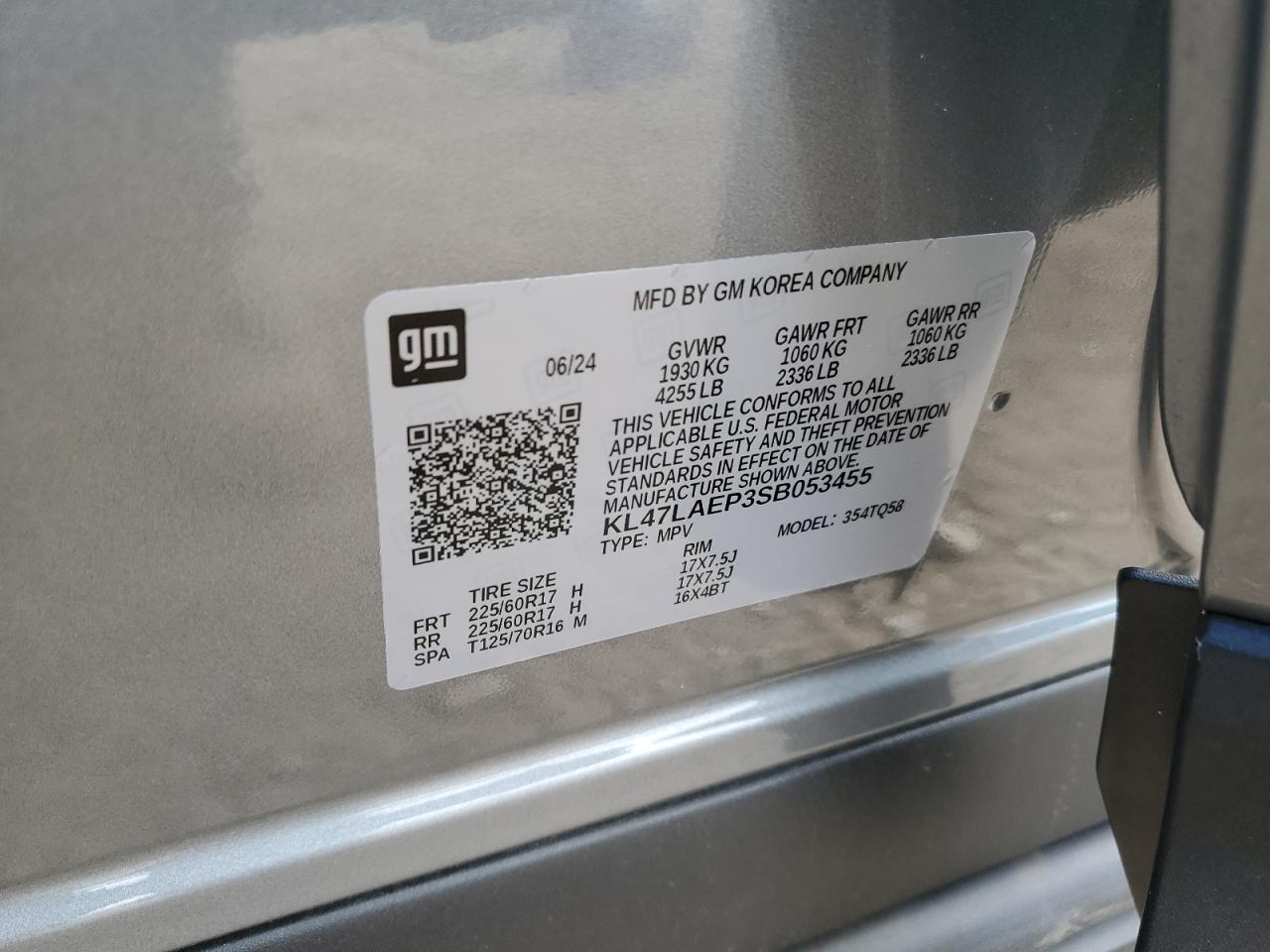 2025 Buick Envista Preferred VIN: KL47LAEP3SB053455 Lot: 70188385