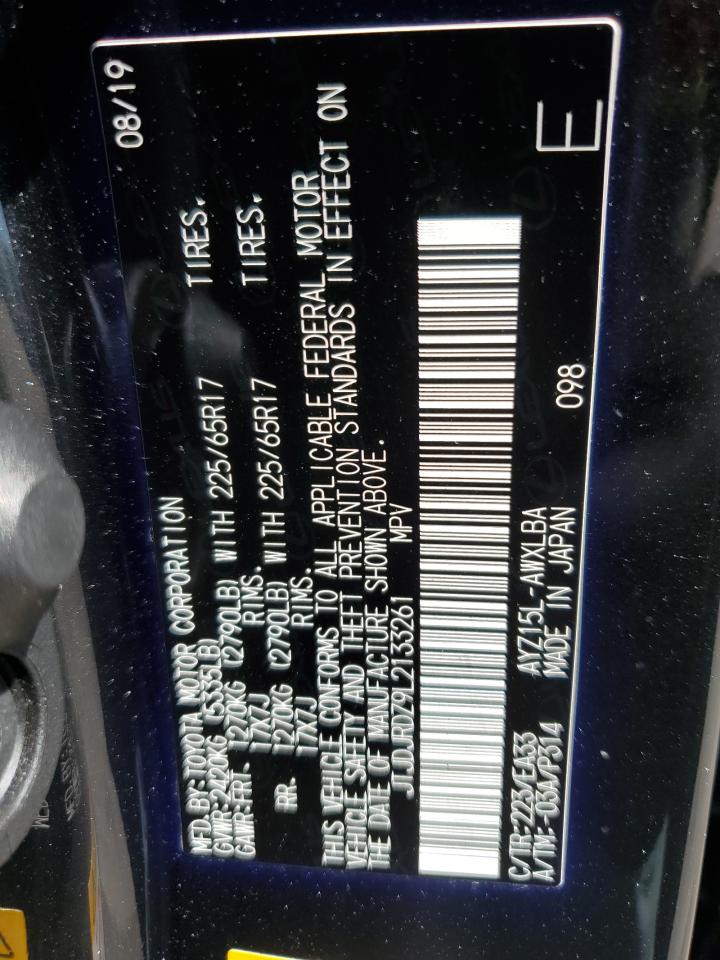 2020 Lexus Nx 300H VIN: JTJDJRDZ9L2133261 Lot: 70773745