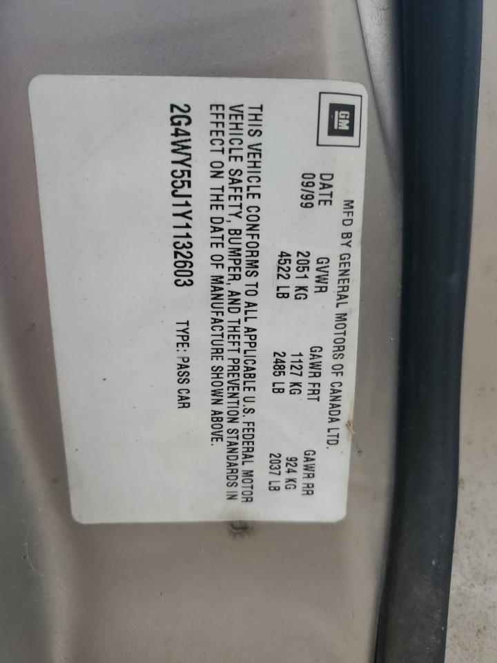 2000 Buick Century Limited VIN: 2G4WY55J1Y1132603 Lot: 69829885