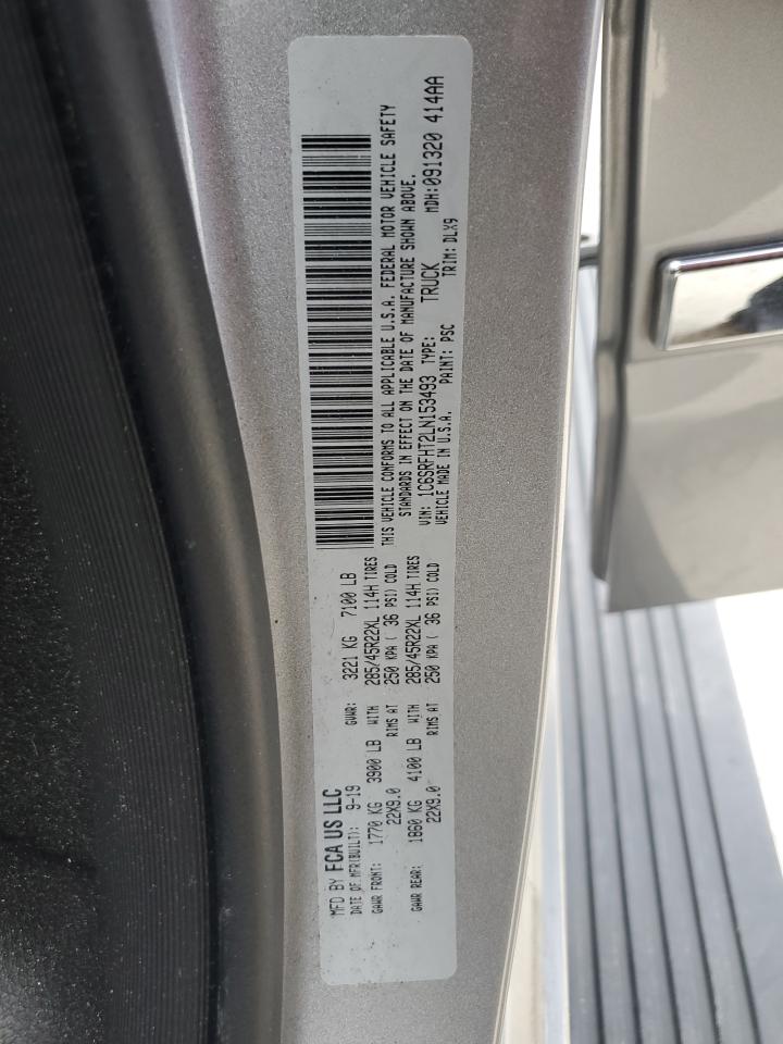 1C6SRFHT2LN153493 2020 Ram 1500 Limited