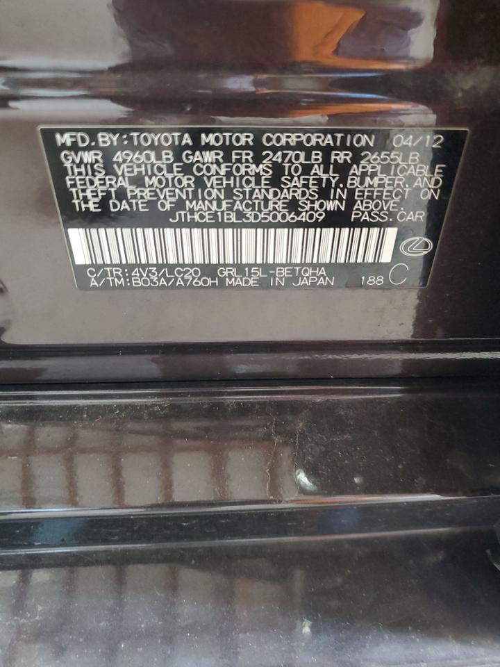 2013 Lexus Gs 350 VIN: JTHCE1BL3D5006409 Lot: 67594395