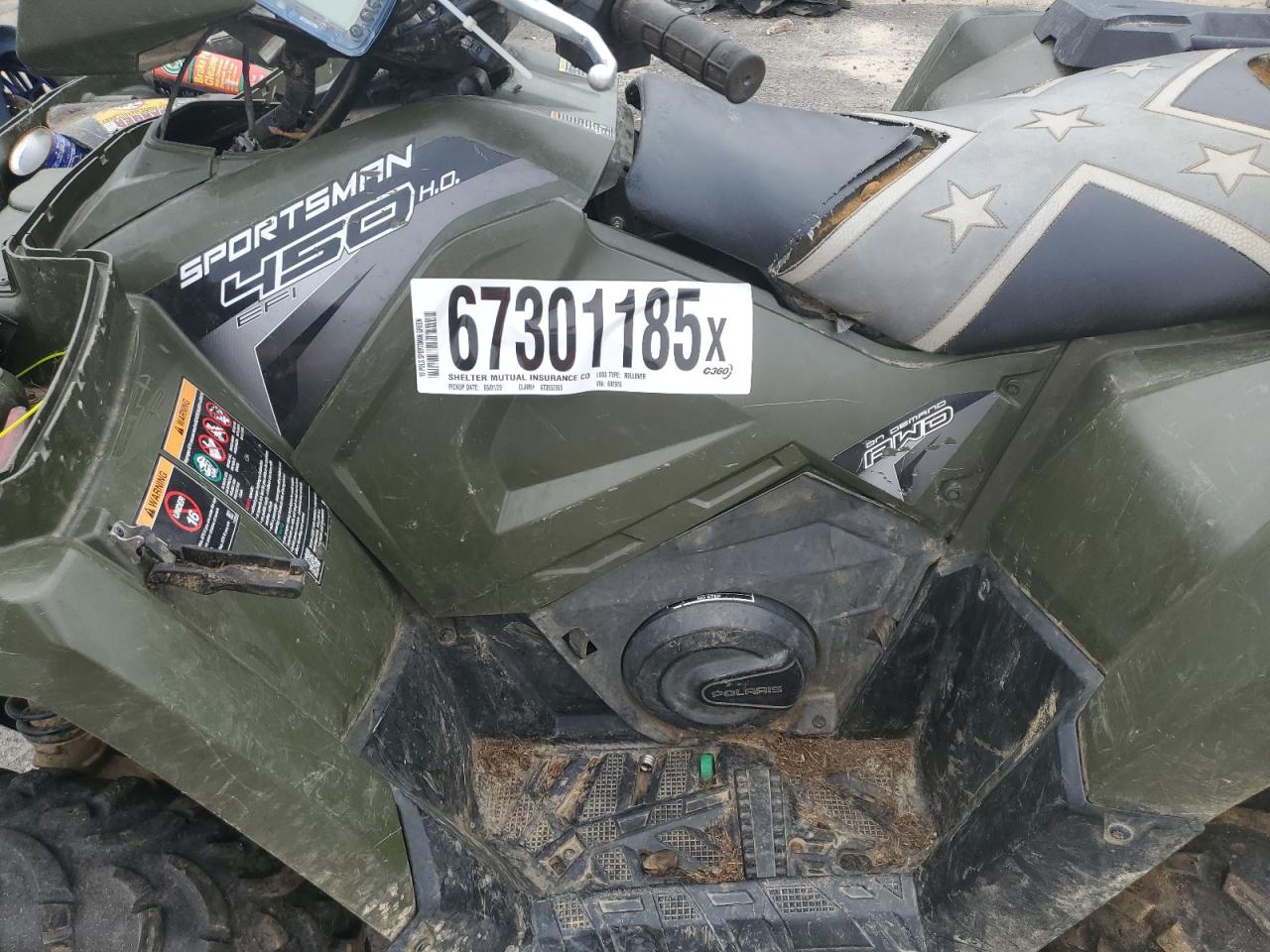 2019 Polaris Sportsman 450 H.o. VIN: 4XASEA502KA602976 Lot: 67301185