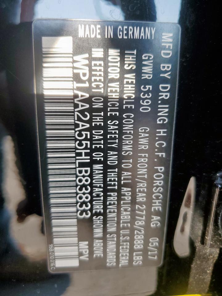 2017 Porsche Macan VIN: WP1AA2A55HLB83833 Lot: 67715165
