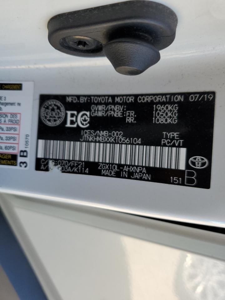 2019 Toyota C-Hr Xle VIN: JTNKHMBXXK1056104 Lot: 67602725