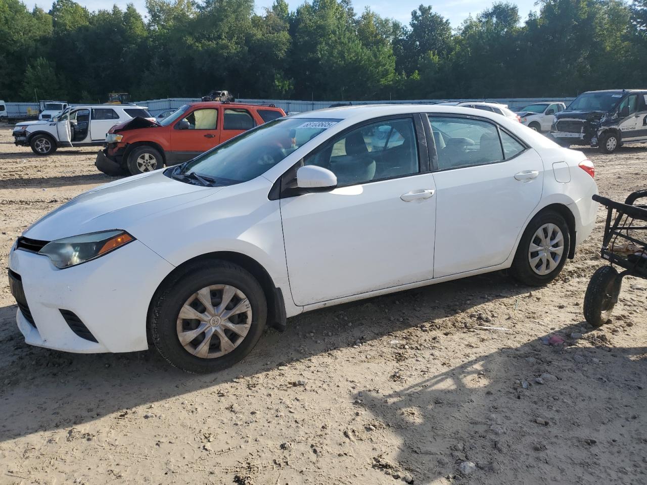 2015 Toyota Corolla L white null gas 2T1BURHE6FC371535 photo #1