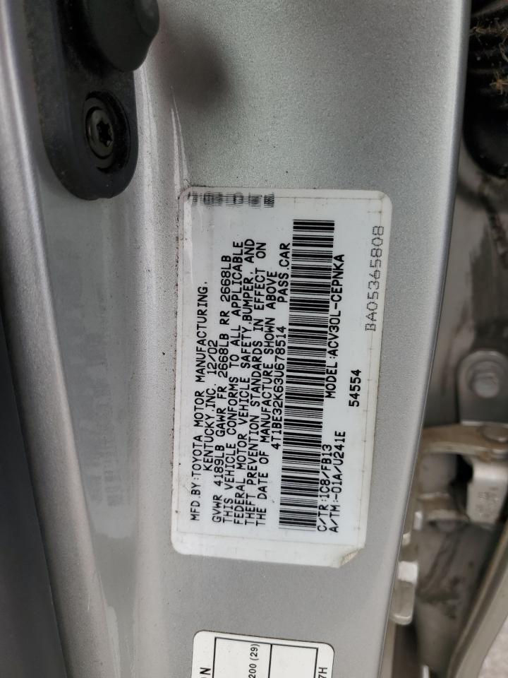 2003 Toyota Camry Le VIN: 4T1BE32K63U678514 Lot: 67601555