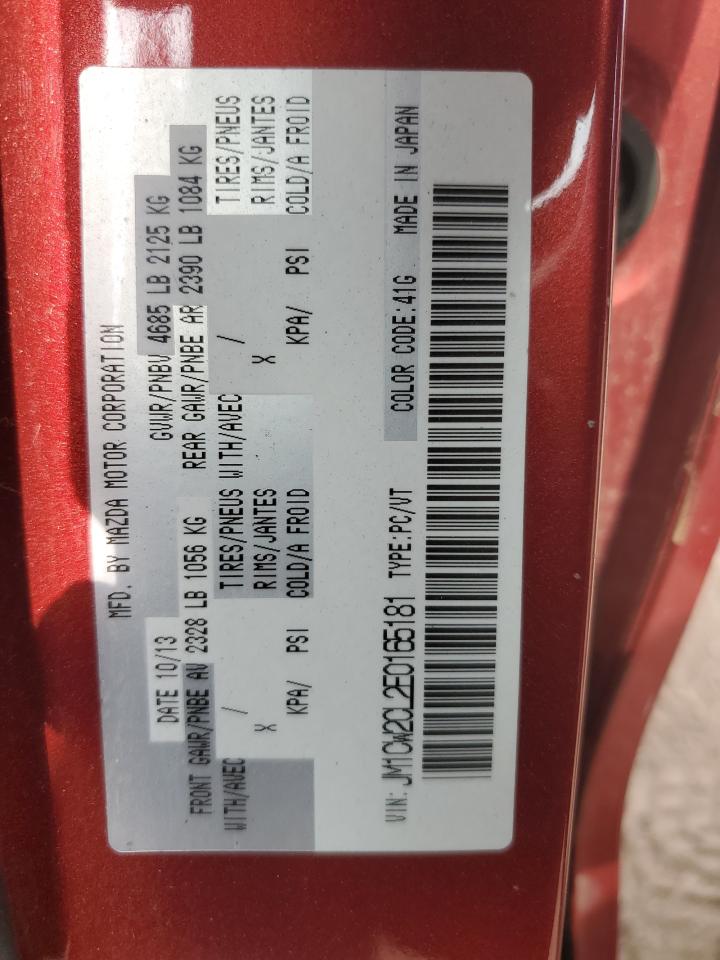 2014 Mazda 5 Touring VIN: JM1CW2CL2E0165181 Lot: 67986035