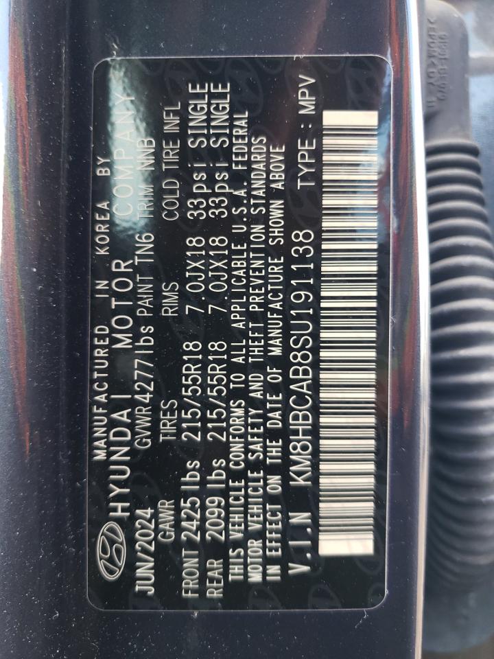 2025 Hyundai Kona Sel VIN: KM8HBCAB8SU191138 Lot: 70963035