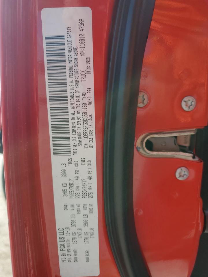 2019 Ram 1500 Classic Tradesman VIN: 1C6RR6FG3KS581190 Lot: 69176995