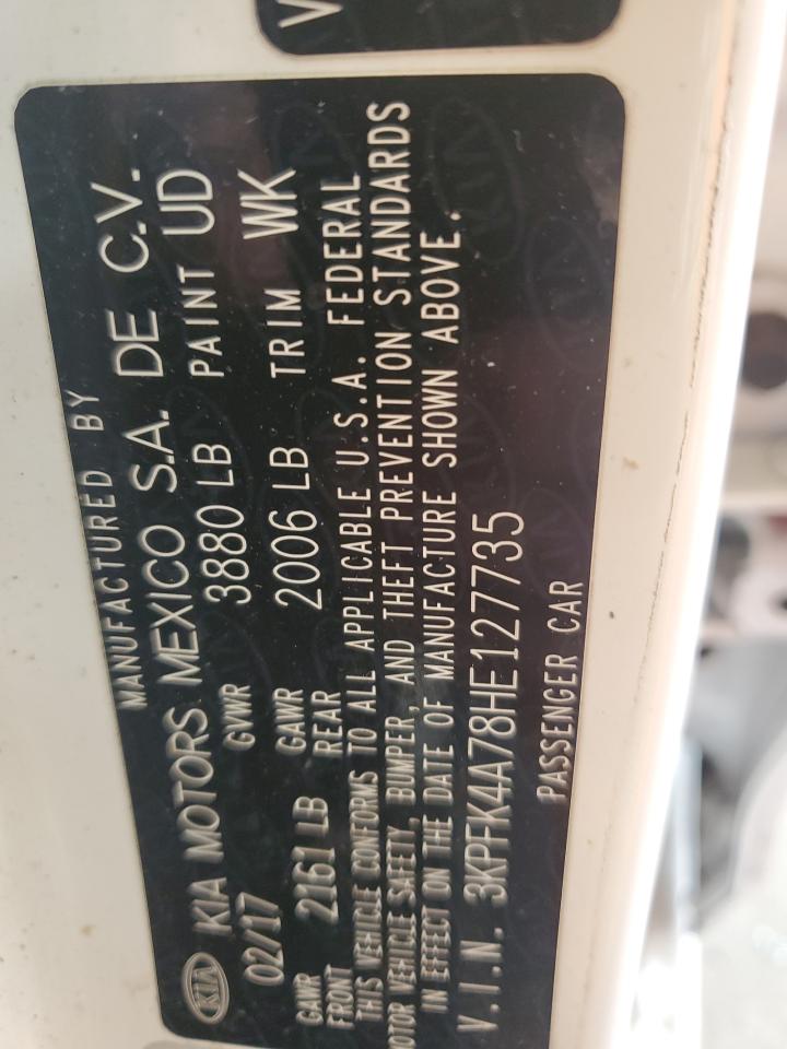 2017 Kia Forte Lx VIN: 3KPFK4A78HE127735 Lot: 66927725