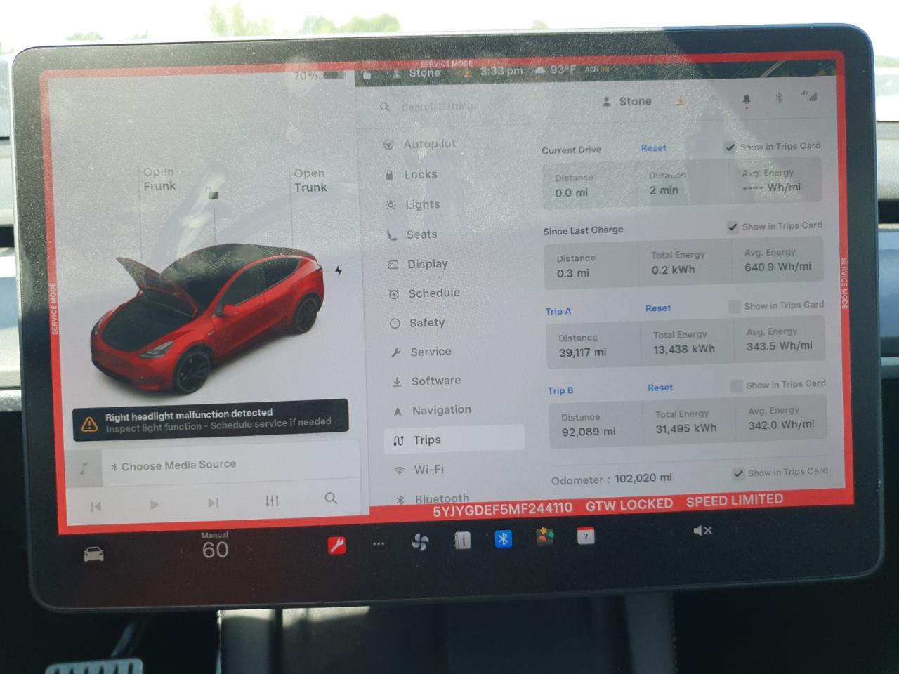 5YJYGDEF5MF244110 2021 Tesla Model Y