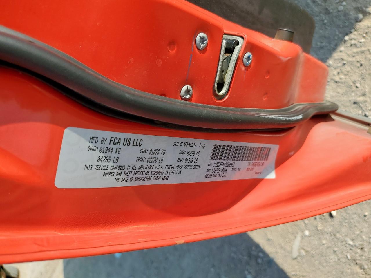 2016 Dodge Dart Sxt Sport VIN: 1C3CDFFA1GD802357 Lot: 70313745