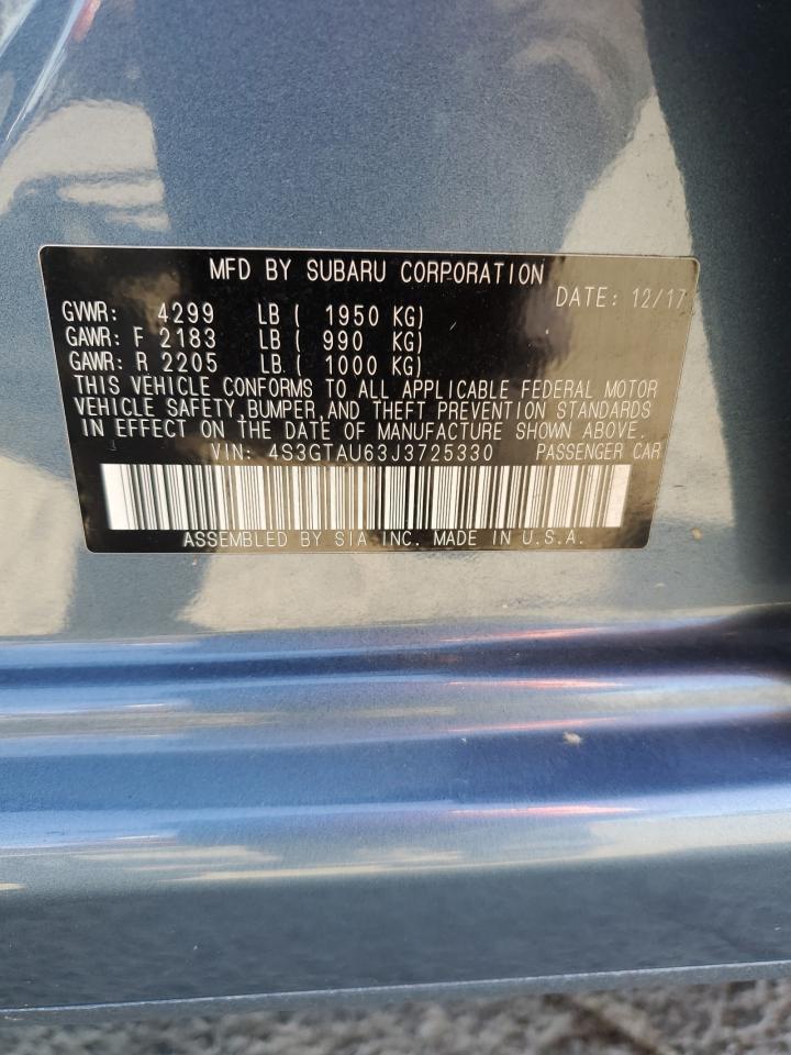 2018 Subaru Impreza Limited VIN: 4S3GTAU63J3725330 Lot: 68883315
