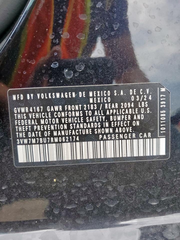 2024 Volkswagen Jetta Se VIN: 3VW7M7BU7RM062174 Lot: 67681755
