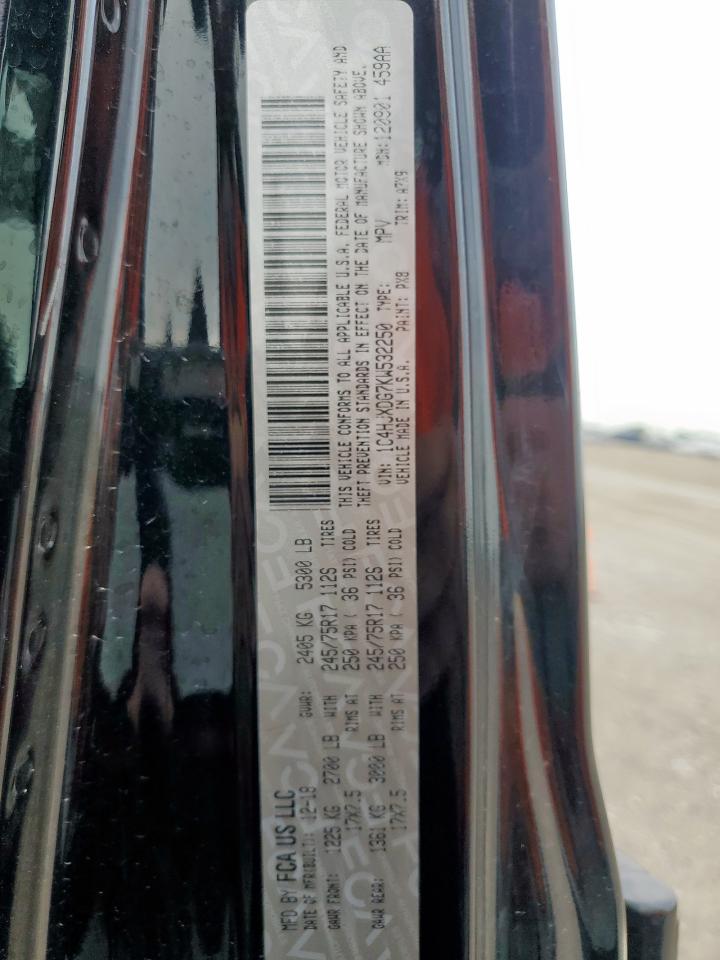 2019 Jeep Wrangler Unlimited Sport VIN: 1C4HJXDG7KW532250 Lot: 70031955